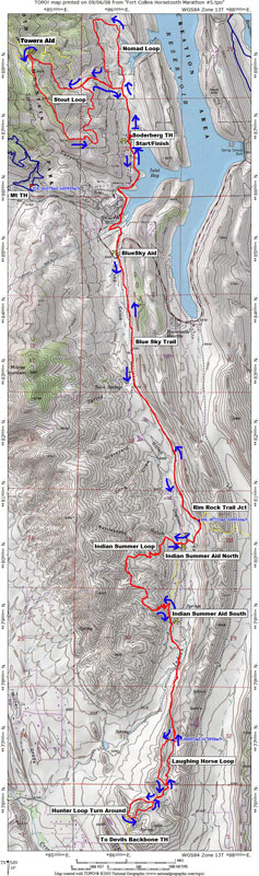 Blue Sky Marathon Course Map